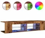 vidaXL TV-Schrank mit LED-Leuchten Altholz-Optik 135x39x30 cm