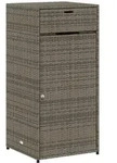 vidaXL Gartenschrank Grau 55x55x111 cm Poly Rattan