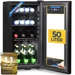 Sommertal K&uuml;hlschrank GK 50&ndash; Leiser Getr&auml;nkek&uuml;hlschrank mit LED, Touchscreen &