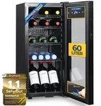 Sommertal K&uuml;hlschrank GK 60&ndash; Leiser Getr&auml;nkek&uuml;hlschrank mit LED, Touchscreen &