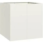 vidaXL Pflanzgef&auml;&szlig; Wei&szlig; 80x80x80 cm Stahl