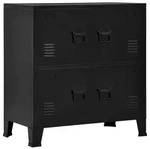 vidaXL Lagerschrank Industrial Schwarz 75x40x80 cm Stahl