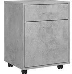 vidaXL Rollschrank Betongrau 45x38x54 cm Holzwerkstoff