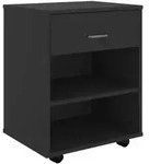 vidaXL Rollschrank Schwarz 46x36x59 cm Holzwerkstoff