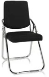 Konferenzstuhl / Besucherstuhl / Stuhl ESTO Stoff schwarz hjh OFFICE