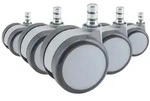 5x Hartbodenrollen ROLO MOVE 60 No-Noise 11mm / 60mm (5er Pack)...