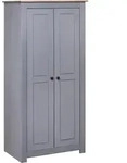 vidaXL Kleiderschrank Grau 80x50x171,5 cm Kiefernholz Panama