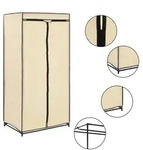 vidaXL Kleiderschrank Creme 75&times;50&times;160 cm