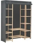 vidaXL Kleiderschrank Grau 135 x 40 x 170 cm Stoff