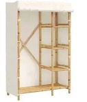 vidaXL Kleiderschrank 110x45x170 cm Bambus