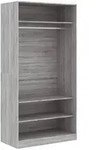 vidaXL Kleiderschrank Grau Sonoma 100x50x200 cm Holzwerkstoff
