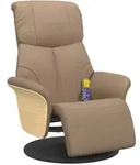 vidaXL Massagesessel mit Fu&szlig;teil Cappuccino-Braun Kunstleder