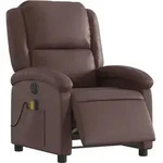 vidaXL Massagesessel Elektrisch Braun Kunstleder