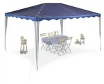 Relaxdays Pavillon, HxBxT: 2,5 x 3 x 4 m, PE, Stahl, wasserdicht, rei&szlig;fest,