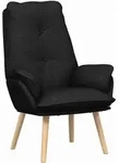 vidaXL Sessel Schwarz 69 x 74 x 93 cm Stoff und Sperrholz