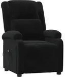 vidaXL Relaxsessel Elektrisch Schwarz Samt