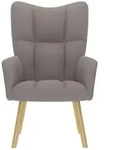 vidaXL Relaxsessel Taupe Stoff
