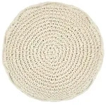 vidaXL Makramee Sitzpuff Handgefertigt 45 x 30 cm Baumwolle