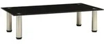 vidaXL TV-Tisch 60x35x17 cm Schwarz Hartglas