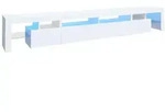 vidaXL TV-Schrank mit LED-Leuchten Wei&szlig; 260x36,5x40 cm