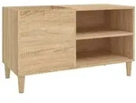 vidaXL Plattenschrank Sonoma-Eiche 84,5x38x48 cm Holzwerkstoff