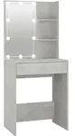 vidaXL Schminktisch mit LED Betongrau 60x40x140 cm