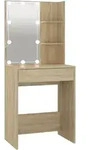 vidaXL Schminktisch mit LED Sonoma-Eiche 60x40x140 cm