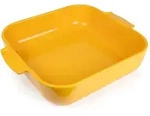 PEUGEOT Keramik Auflaufform APPOLIA 36cm Gro&szlig; Quadratisch Safrangelb