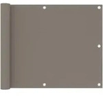 vidaXL Balkon-Sichtschutz Taupe 75x500 cm Oxford-Gewebe