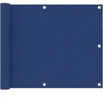 vidaXL Blauer Balkonschirm, 75 x 400 cm, Oxford-Stoff, Zen-Au&szlig;enmodell