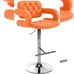 CLP Barhocker Dublin Kunstleder orange/chrom
