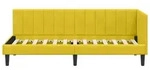 vidaXL Eckbettgestell mit Kopfteil Gelb 80 cm x 200 cm Samt