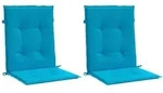 vidaXL Gartenstuhlauflagen f&uuml;r Niedriglehner 2 Stk. Blau 100x50x3 cm