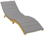 vidaXL Sonnenliegen-Auflage Grau 200x50x3 cm Oxford-Gewebe
