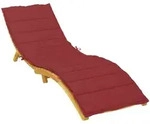 vidaXL Sonnenliegen-Auflage Weinrot 200x50x4 cm Stoff