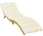 vidaXL Sonnenliegen-Auflage Creme 200x70x3 cm Oxford-Gewebe