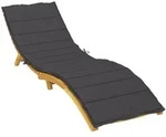 vidaXL Sonnenliegen-Auflage Schwarz 200x70x3 cm Oxford-Gewebe