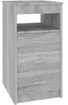 vidaXL Sideboard mit Schubladen Grau Sonoma 40x50x76 cm Holzwerkstoff