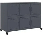 vidaXL Sideboard Anthrazit 100,5x39x72 cm Stahl