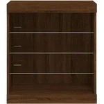 vidaXL Sideboard mit LED-Leuchten Braun Eichen-Optik 60,5x37x67 cm