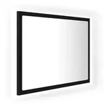 vidaXL LED-Badspiegel Schwarz 60x8,5x37 cm Acryl