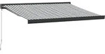 vidaXL Markise Einziehbar Anthrazit & Wei&szlig; 3,5x2,5 m Stoff & Aluminium