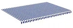 vidaXL Markisenbespannung Blau und Wei&szlig; 5x3,5 m