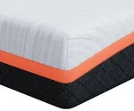 vidaXL Matratze Wei&szlig; und Grau 200 x 200 cm Memory Foam