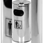 Saro Standaschenbecher mit Abfallsammler 18 Liter professionell aus Edelstahl