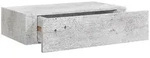 vidaXL Wandregal mit Schublade Betongrau 40x23,5x10 cm MDF