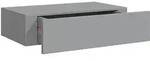 vidaXL Wandregal mit Schublade Grau 40x23,5x10 cm MDF