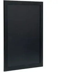 Securit&reg; Wandtafel "Woody" - Holz mit schwarz lackiertem Finish - Kreidestift und