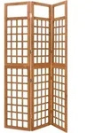 vidaXL Spalier/Paravent 3-teilig Massivholz Tanne 121x180,5 cm