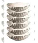 M&Auml;SER Teller tief 20,5 cm, 6-er Set WEISS postsicher, Serie OSITA
